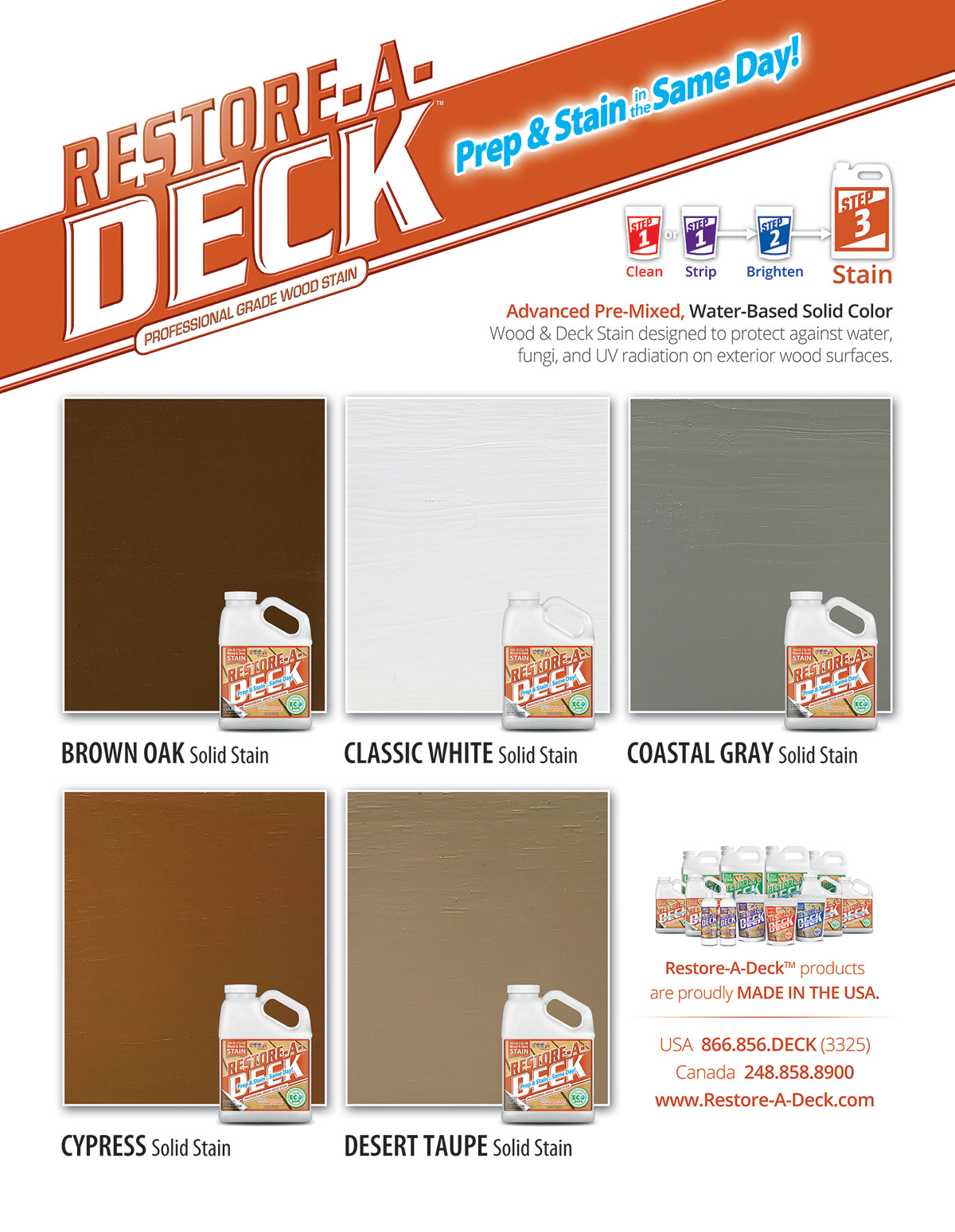 Color Chart RAD Solid Stain