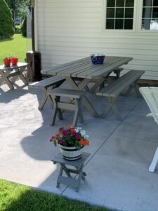 After photo of picnic table.