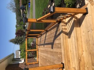 Railing Stained first looking from lower deck